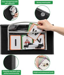 Tableau de poche pour l'apprentissage des mots CVC en éducation préscolaire pour enfants, en polyester 420D, outil d'apprentissage et de jeu de phonétique - Product Image 6