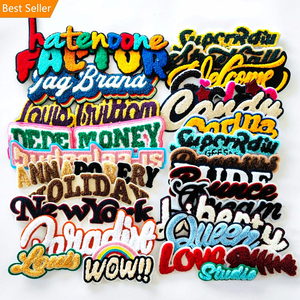 Hot Selling Towel Patches Customizable Embroidery Chenille <b>Iron</b> on Patches Wholesale for Garments - Product Image 3