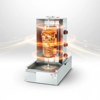 Nouvelle machine à shawarma au gaz à 3 brûleurs en acier inoxydable de haute qualité, grande capacité, prix d'usine