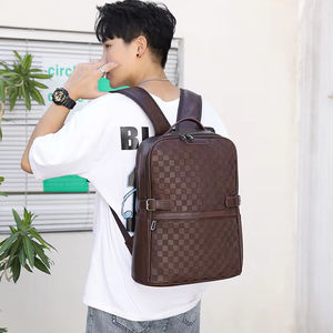 Salida de fábrica asuntos de negocios Gran capacidad resistente al agua pu mochila de viaje hombro bolsa de ordenador portátil para los hombres - Product Image 4