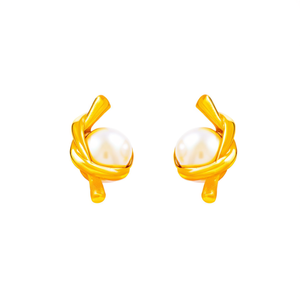 Boucles d'oreilles tendance en acier inoxydable 316L avec placage or PVD, durables et résistantes - Product Image 2