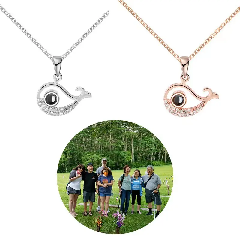 Personalized Custom Photo Projecting Necklace, Unique Gift for Valentine's Day