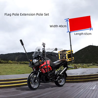Kewig Motorrad-Fahnenmast aus Aluminiumlegierung Sportkamera-Selfie-Stick Solider Notfall-Lichtmast Multifunktionaler Fahnenmast