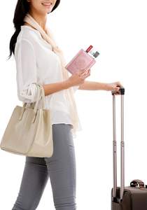 Porte-passeport pour voyage, étui de protection RFID pour passeport, portefeuille pour femmes et hommes, en cuir PU, porte-cartes de passeport, étui avec stylo - Product Image 6