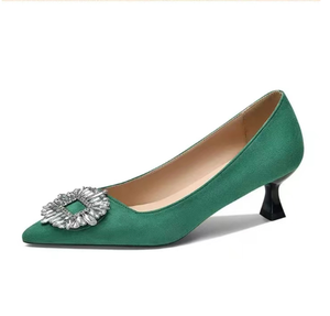 Green Velvet Shoes - 2025 New Design Women's Dress Flats