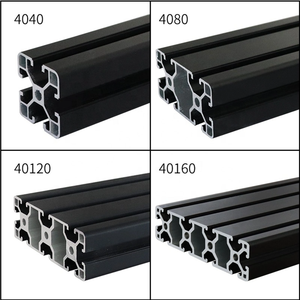 Tùy chỉnh màu đen 4040 4080 40120 40160 ép đùn vật liệu nhôm Anodized 6063 T5 Alu hợp kim khung ngành công nghiệp đùn hồ sơ - Product Image 2