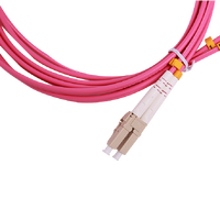 Penjualan Langsung Pabrik Kabel Serat Optik Multimode Duplex OM4 LC-UPC yang Dapat Disesuaikan 3.0mm Panjang 1M-70M Kabel Patch Optik