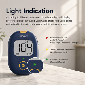 Sinocare Safe AQ Voice Glucomètre, Moniteur de glycémie, Capteur de glucose - Product Image 2