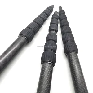 Custom Carbon Fiber Pole Extension Tool Pole Telescopic Pipe With Spin Lock
