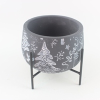 Meilleures ventes d'usine de pots de fleurs en ciment personnalisés Pot de plantes succulentes Pot de fleurs au design unique