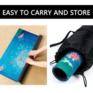 CUFURNIX Tapete de Mahjong de 31.5x31.5 Pulgadas Antideslizante con Reducción de Ruido, con Reglas y Bolsa de Transporte para Mesa de Juego, Edades 18 Meses+ - Product Image 6