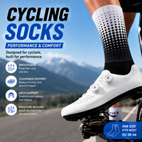 Chaussettes de cyclisme à motif de points, chaussettes de vélo, chaussettes de sport