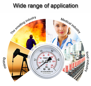 Chất lượng tốt nhất đo áp suất chính xác Đơn vị 2.5% <span class=keywords><strong>gas</strong></span> áp kế đầy đủ SS hoành đo áp suất không khí - Product Image 5