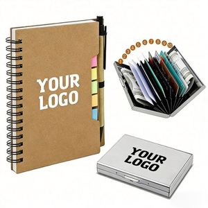 Wholesale Promotional Business Gift Student Notepads with Pen Colorful Sticky Notes <b>Set</b> Notepad Custom Logo Printing Note Pads - Product Image 1