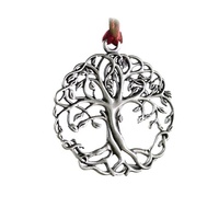 Ornements d'arbre de noël en métal 2022, ornements suspendus en métal pour décoration d'arbre de noël avec ruban rouge