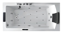 Combo massage bain à remous acrylique 1 personnes baignoire de trempage intérieure jakuzy spa baignoire avec TV