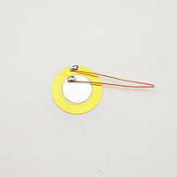 Diaphragme piézoélectrique bimorph miniature de 15 mm, élément piézo double face 3,2 kHz avec fils de connexion pour pièces brutes de mini-buzzer piézo