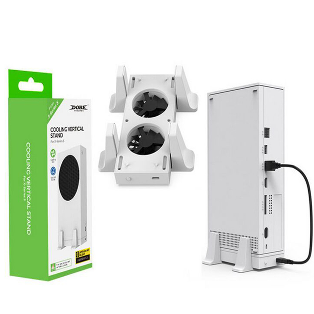 TYX-0658 for Xboxes Series S Console High Speed Cooling Fan Vertical Stand Station Holder Base Extra USB Ports