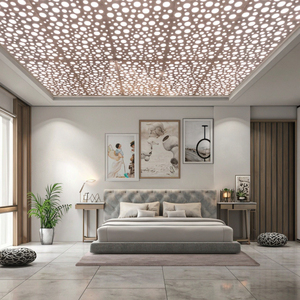 Carreaux de <span class=keywords><strong>plafond</strong></span> acoustiques perforés en aluminium ignifugé et insonorisé personnalisés pour l'<span class=keywords><strong>insonorisation</strong></span> et la protection contre les incendies - Product Image 5