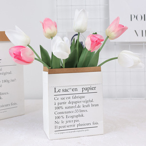 Tulipanes Artificiales de Tallo Único, Flores de Seda de Alta Simulación, Decoración para el Hogar y Bodas, Blanco, Rosa, Amarillo, Morado - Product Image 4
