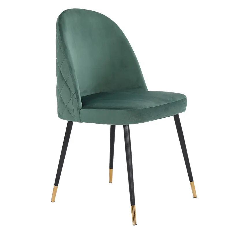 Free Sample Free Sample Wholesale design room furniture nordic velvet modern luxury dining chairs with metal legs black gold