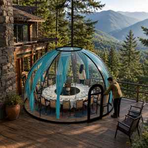 Tente dôme transparente en polycarbonate pour glamping extérieur, maison dôme en aluminium, hôtel bulle igloo - Product Image 1