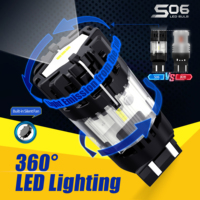 Ampoules LED de frein à arrêt arrière automatique Canbus série S06 BA15S 1157 7443 T20 3157 W21/5W P27/7 W 30Watts rouge 3020 24SMD refroidissement par ventilateur