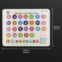 Grande tablette d'apprentissage précoce Jouet musical alimenté par batterie pour cadeau d'éducation préscolaire pour enfants