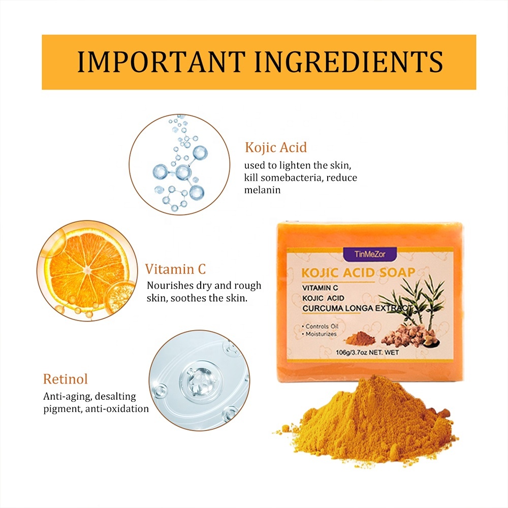 Turmeric Skincare Set – Kojic Acid Soap, Vitamin C Serum & Moisturizing Cream Kit - View 3