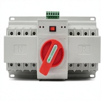 Saklar Transfer Otomatis Daya Ganda 2P 63A Mini Dual Power 3P 4P ATS Saklar Daya Cadangan