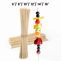 Brochettes en bois résistantes à la chaleur 15 25 35 45 cm de long Brochettes en bambou naturel pour la courge de sucre