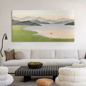 Landscape Painting Hand Painted Oil <b>Art</b> 3D Textured Surface Contemporary Abstract Style For Living Room Sofa Wall Decor - Product Image 4