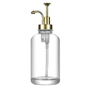 500ml Glasflasche mit Lotionspumpe Nachfüllbarer Handwasch-Lotion-<span class=keywords><strong>Toner</strong></span>-Spender für Flüssigseife - Product Image 2