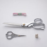 Kit de couture professionnel en acier inoxydable de 10 pouces, ciseaux de tailleur, kits de couture, ciseaux à broder pour les ateliers de tricot