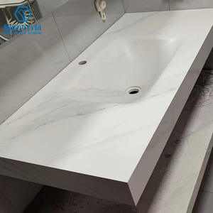 <span class=keywords><strong>Lavabo</strong></span> de baño de hotel moderno Gabinete de <span class=keywords><strong>lavabo</strong></span> de tocador <span class=keywords><strong>Encimera</strong></span> individual Losa de <span class=keywords><strong>roca</strong></span> integrada Losa de <span class=keywords><strong>roca</strong></span> - Product Image 1