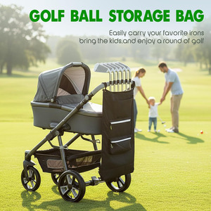 Accessoire de poussette pour <span class=keywords><strong>le</strong></span> <span class=keywords><strong>golf</strong></span>, sac de <span class=keywords><strong>golf</strong></span> pour 6 clubs, porte-putters pour poussette avec 3 poches, sac de <span class=keywords><strong>golf</strong></span> pour bébé - Product Image 5