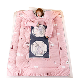 Nouvelle couette portable épaisse et pliable, type oreiller, pour usage familial ou en dortoir, avec manches - Product Image 5