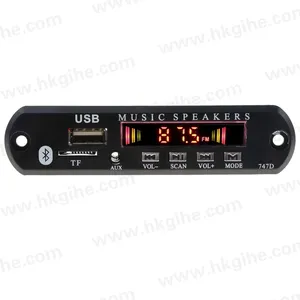 เครื่องเล่น MP3 WMA 5V 12V สำหรับรถยนต์บอร์ดวิทยุ FM ตัวรับสัญญาณ AUX 3.5มม.