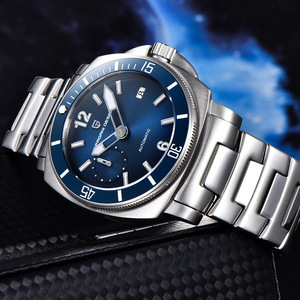 Montre mécanique automatique Pagani Design pour homme, acier inoxydable, résistante à l'eau 100 m, cadran bleu lumineux PD-1820 - Product Image 3