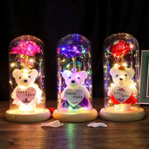 Cadeau de luxe pour la Saint-Valentin 2025, ours en peluche, rose éternelle, décoration, ensemble cadeau pour la Saint-Valentin - Product Image 2