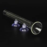 Tube d'alimentation en verre haute définition avec plateau à crevettes pour aquariums de poissons et de crevettes - Distributeur de nourriture pour aquarium