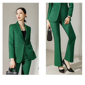 Nouveau design de <span class=keywords><strong>tailleur</strong></span>-<span class=keywords><strong>pantalon</strong></span> classique à manches longues à vendre ensemble de vêtements de travail formels pour femmes - Product Image 6