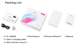 <span class=keywords><strong>Ulanzi</strong></span> ไฟถ่ายวิดีโอสำหรับกล้อง <span class=keywords><strong>RGB</strong></span> <span class=keywords><strong>VL120</strong></span>แบบพกพาขนาดเล็ก3100mAh ไฟสำหรับถ่ายภาพสมาร์ทโฟนไฟเติม <span class=keywords><strong>RGB</strong></span> สำหรับ Vlog - Product Image 2