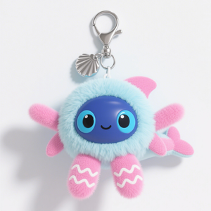 Porte-clés Chaton Chubby Chat Timide, Ornement de Sac, Dessin Animé, Porte-clés de Voiture, 1 Pièce - Product Image 1