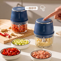 IIIKITCHEN Elektrische Knoflookpers Mini-hakker Multifunctioneel Keukenhulpstuk voor Vlees Groente Saus Fruit Eenvoudig te Gebruiken