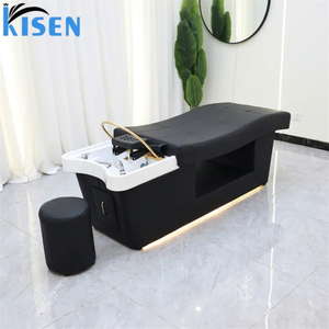 KISEN Modern Luxury Shampoo <b>Bed</b> with <b>LED</b> <b>Lighting</b> and Thai Massage Features <b>for</b> Beauty Salon and Bathroom Use - Product Image 1