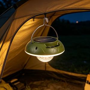 Solar USB Rechargeable <b>Camping</b> <b>Lantern</b> 9 Modes <b>LED</b> Tent Light with Music, Waterproof Portable Hanging Emergency Light - Product Image 6