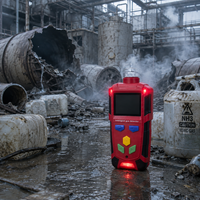 Détecteur de gaz 4-en-1 O2 H2S NH3 CO, analyseur portable, boîtier antidéflagrant, étanche, anti-poussière, auto-étalonnage, rechargeable