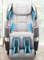 Fauteuil de massage haut de gamme 4D avec pétrissage et tapotement, têtes en silicone de qualité médicale, bras en acier de qualité automobile, rail super long de 135 cm
