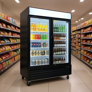 Réfrigérateur à boissons commercial Orikoool, 44,7 pieds cubes, porte vitrée, porte battante, réfrigérateur à vin, autoportant, électrique - Product Image 2